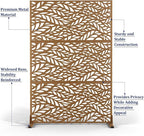 Outdoor Privacy Screen,72" H×47" W Metal Privacy Screen, Freestanding Privacy Fence Panels for Patio