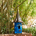glitzhome 32”h metal hanging birdhouse for outdoors oversized, main product view