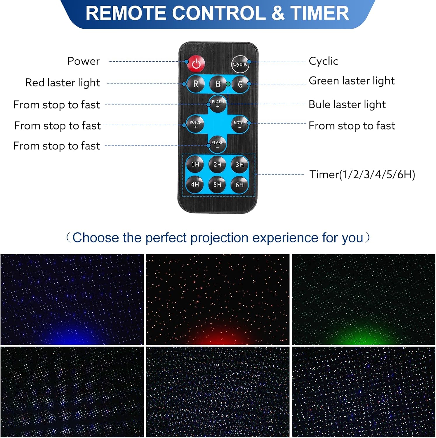 Outdoor RGB Laser Projector Lights 3 Color Starry Sky Firefly Effect | IP65 Moving Projection Light with Remote for Christmas Halloween Parties, Garden, Yard, New Year – Holiday Landscape Decor