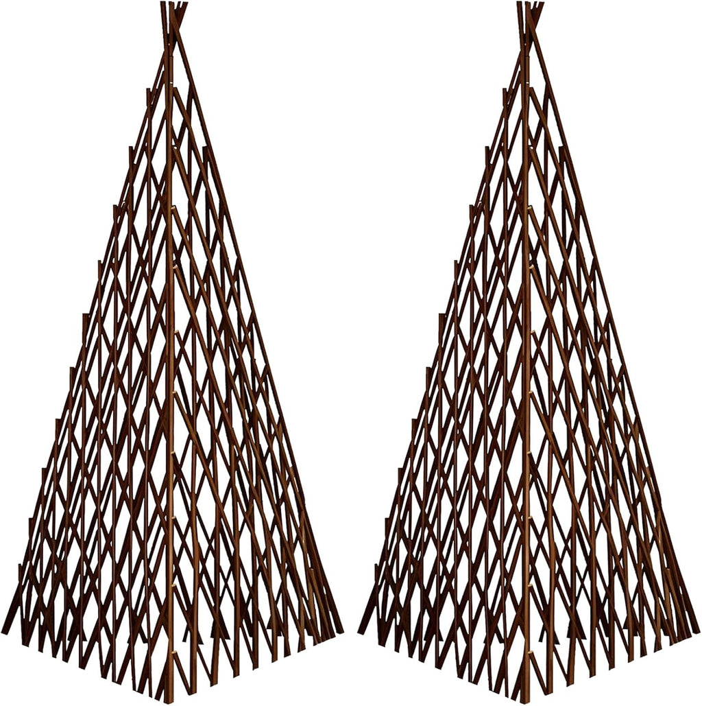 expandable teepee willow fence, teepee trellis pyramid plant, main product view