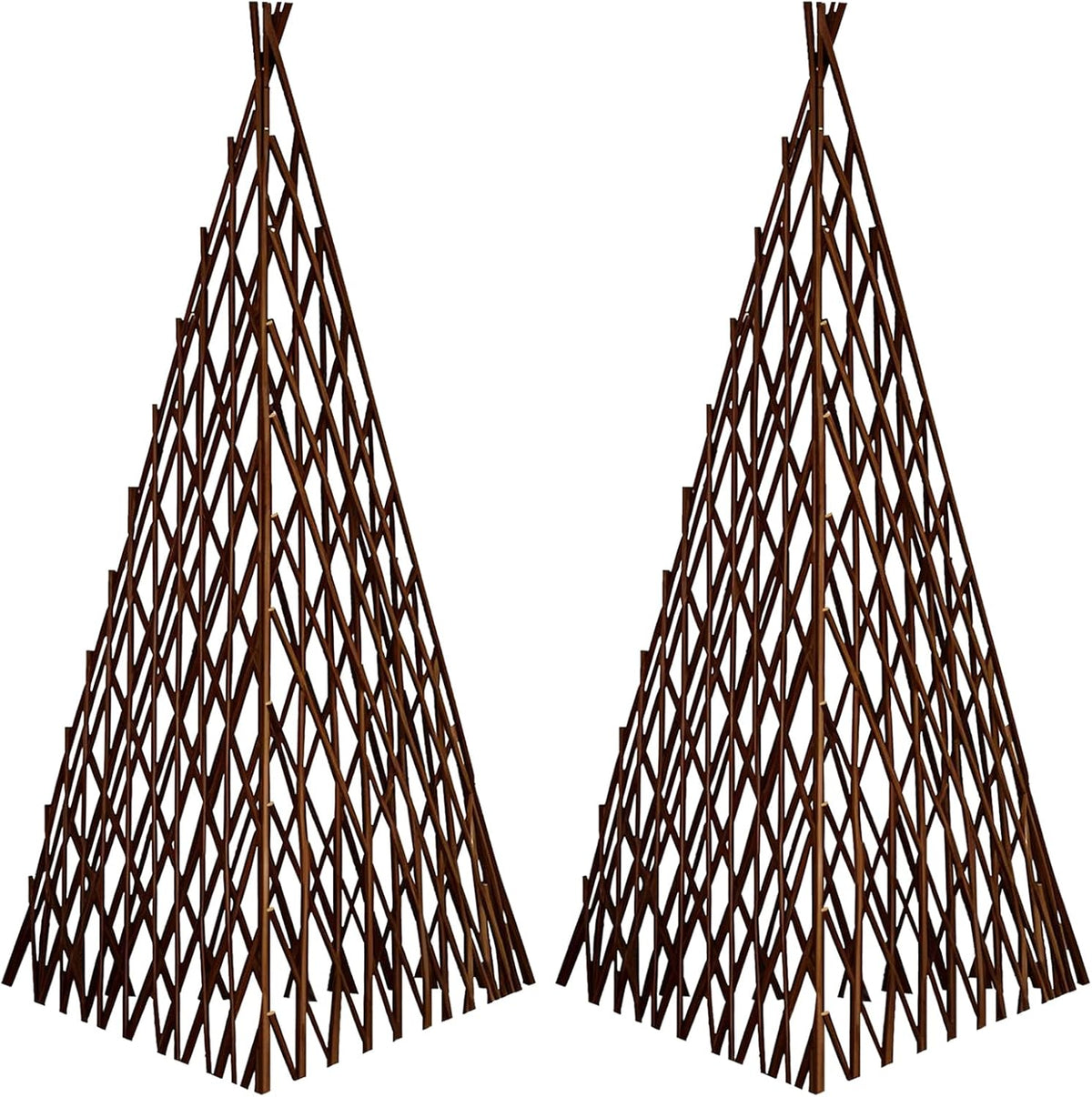 expandable teepee willow fence, teepee trellis pyramid plant, main product view