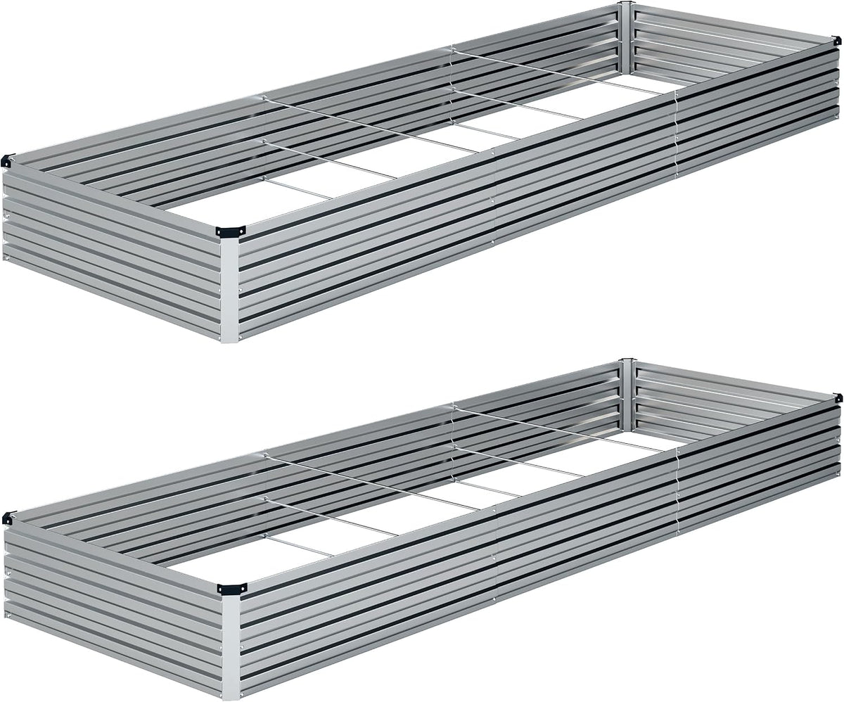 10x3x1ft galvanized raised garden bed kit,gardening planter box, main product view