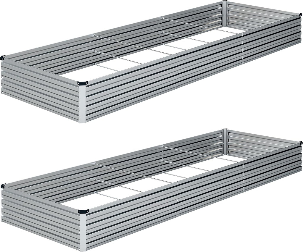 10x3x1ft galvanized raised garden bed kit,gardening planter box, main product view