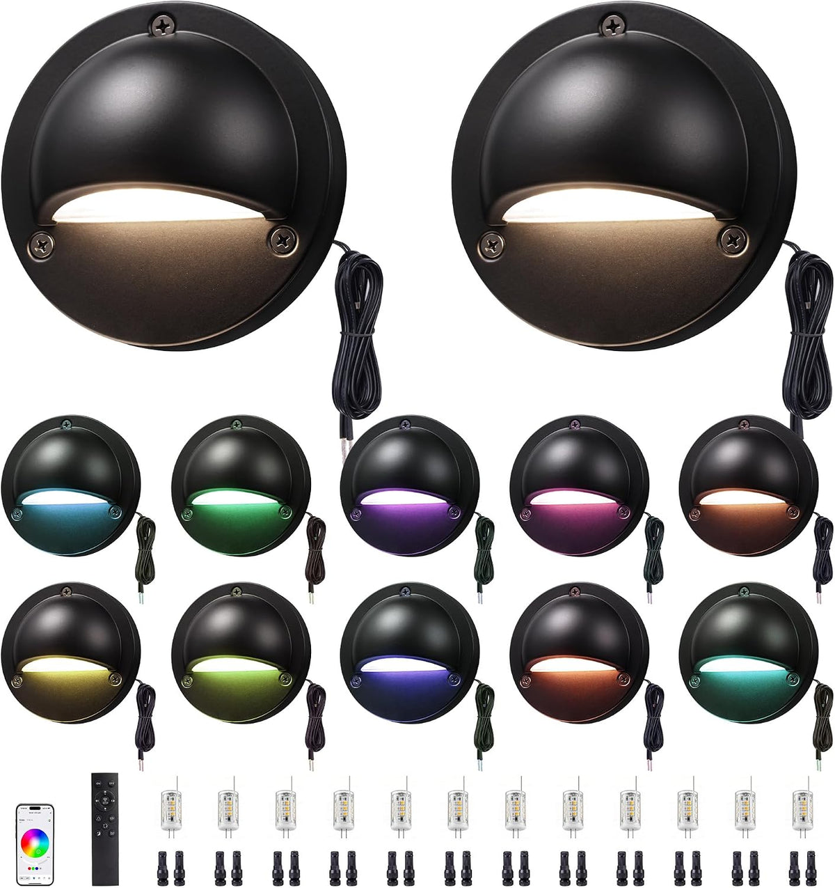 low voltage rgbcw deck lights, 12v bluetooth mesh, main product view