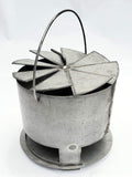 Hunsaker Vortex Charcoal Basket for 22.5" WSM & Drum Cookers - Heavy Duty 14 Gauge Steel - USA Made - Promotes Even Cooking, Prevents Burning - Round Design with Built-In Ash Pan