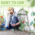 garden chicken wire cloche, 12" w x 15.7" showing dimensions