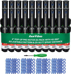 Rain Bird 5000 Rotor with Nozzle Tree 20 Pack + Rotor Screwdriver Tool | 5000RCTREE) + (CPRTOOL) 3/4 inch Inlet for Water Efficient 4 inch Pop Up, Adjustable 40 - 360 Degree Arc & 25 - 50 ft Radius