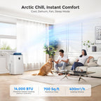 14000 btu portable air conditioner for large room shown in use