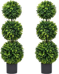 lvydec 2 pack artificial boxwood topiary tree, 3ft, main product view