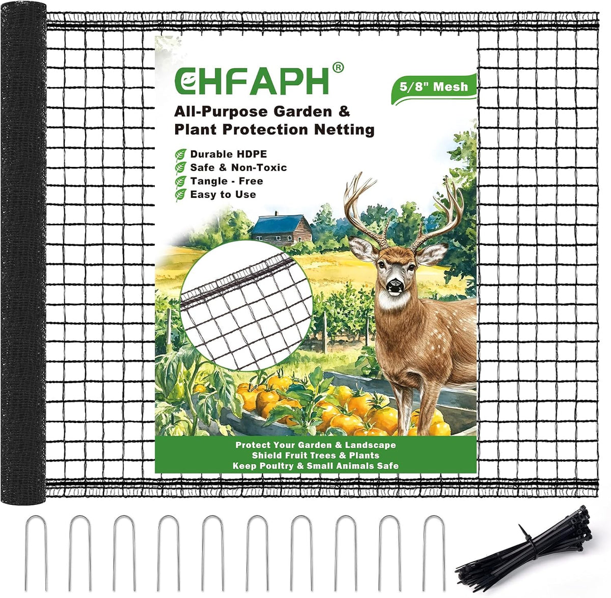 deer fence for garden 4ftx50ft, plastic mesh garden, main product view