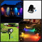 Multi Colored Spotlights Outdoor: RGBW LED Spot Light Plug in 120V Remote Control 16 Color Changing Landscape Light Spot for Lawn Yard Garden Outside Path Tree Holiday Décor, 4 Pack (RGB+Warm White)