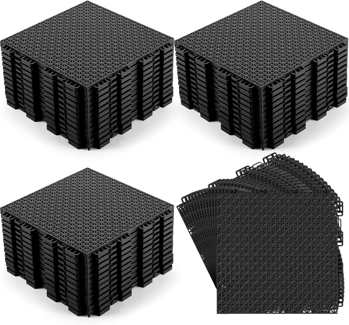 thyle 50 pack drainage mats interlocking rubber floor, main product view