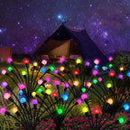 Kohlrabi Solar Garden Lights Outdoor, 4 Pack 40 LED Solar Firefly Lights Waterproof, Sway by Wind, Swaying Light for Yard Patio Backyard Garden Planter Flower Bed Pathway Outdoor Decoration