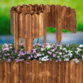 linshry wood garden edging fence, flower bed edging, main product view