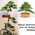 Bonsai Wire 2 Roll Black 1.5mm Aluminum Bonsai Training Wire for Fine Trunk | 2 Roll 65 Feet Total