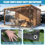 clear tarps heavy duty waterproof 4x8ft clear vinyl shown in use