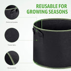 Delxo 10 Pack 20 Gallon Plant Grow Bags Heavy Duty Aeration Fabric Pots Thickened Nonwoven Plant Grow Bags with Handles