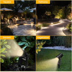 Svater Landscape Lighting Outdoor, 8 Pack Low Voltage Spotlights with Transformer, Plug in LED Spot Lights for Pathyway, Backyard, House,3000K Warm White, Super Bright 3W 250Lumem, Black
