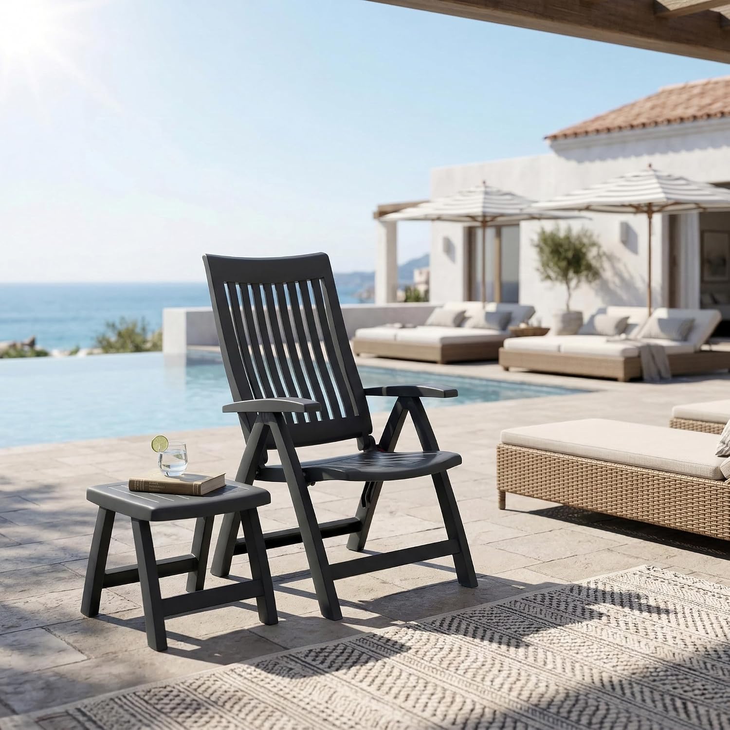 KETTLER Roma Resin High Back Chair Anthracite