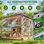 clear tarp 7x8 ft, 14 mil heavy duty, side view