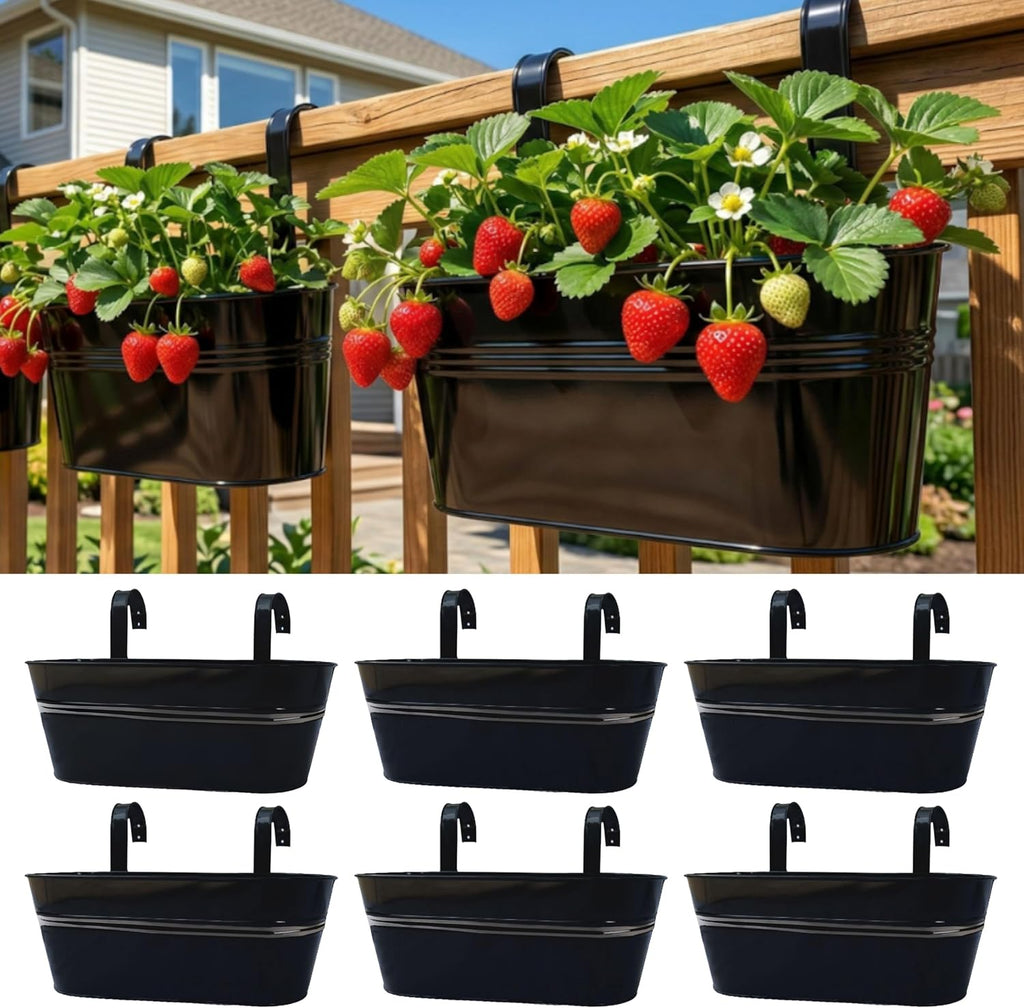 lalagreen boho rail planter (16 in, 6 pack), main product view