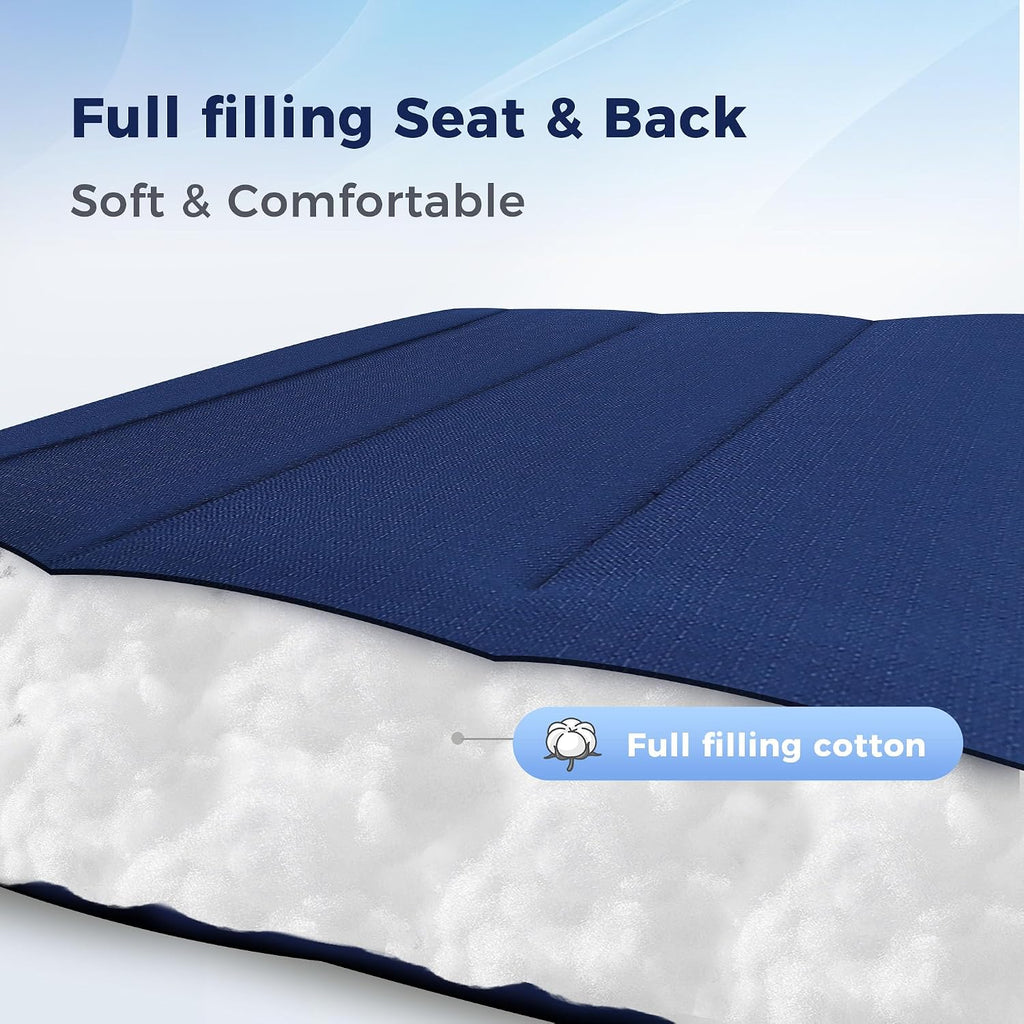 MAISON ARTS Foldable Zero Gravity Chair Set of 2, Cup Holder, 28" Seat Blue | Outdoor Foldable Recliner, Removable Cup Holder, 28in Seat, Armrest Included, Holds Up to 400 LBS