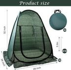 pop up plant cover tent for outdoor plants shown in use