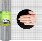 Thinkahead Hardware Cloth 1/2 inch 24 X 50 ft 19 Gauge, Galvanized Wire Mesh Roll, Welded Wire Fencing, Hardware Cloth for Chicken Coop Wire, Rabbit Cage Wire
