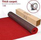 PBHEPJ 3ft x 10ft Extra Thick Red Carpet Runner for Party & Hollywood, Festival Celebration, Wedding, Graduation Ceremony, Award Ceremony, VIP Reception, Heavy-Duty, Non-Slip TPR Rubber