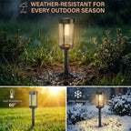 Sparkblaze Solar Garden Lights Outdoor, 12 Pack, Warm White | Decorative Solar Pathway Lights for Yard Auto On/Off Landscape Lighting for Walkway, Lawn, Garden