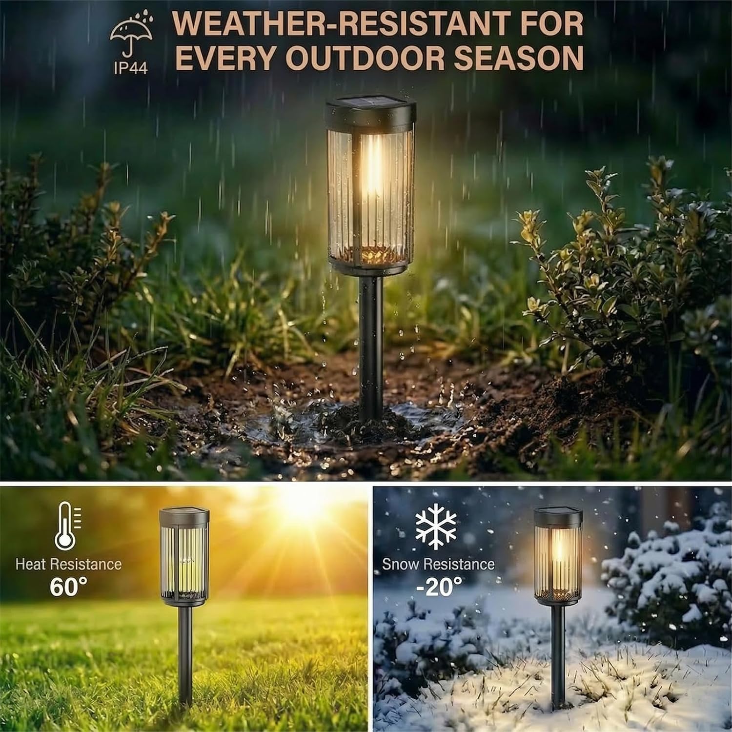 Sparkblaze Solar Garden Lights Outdoor, 12 Pack, Warm White | Decorative Solar Pathway Lights for Yard Auto On/Off Landscape Lighting for Walkway, Lawn, Garden