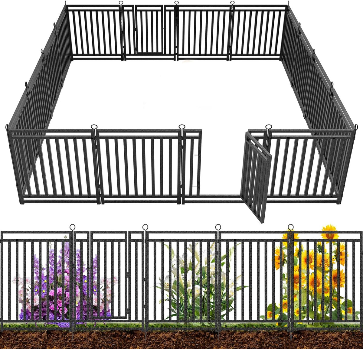 decorative garden fence metal dog fence outdoor for, main product view