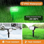 WELALO Solar Color Changing Spot Lights Outdoor, Waterproof Solar Halloween Lights, 7 Modes Multicolor RGB Landscape Spotlight for Garden Yard Driveway Lawn Patio Pathway Christmas Decorations 2 Pack