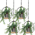 geelin 4 pcs hanging plant holder with wood, main product view