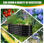 17" Tall Elevated Oval Metal Raised Garden Bed - 4ft x 2ft in Size and 0.8MM Thick Durable Planter Bed/Box for Vegetables Flowers Succulent at Patio/Garden Outdoor (Black, 4X2X1.4 FT)