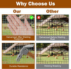 Hardware Cloth 1/2in 48in x100ft Hot Dip Galvanized Rust Resistant Welded Wire Mesh,Chicken Wire Fence Garden Plants Fencing,Chicken Coop Rabbit Poultry Critters Metal Cage Roll