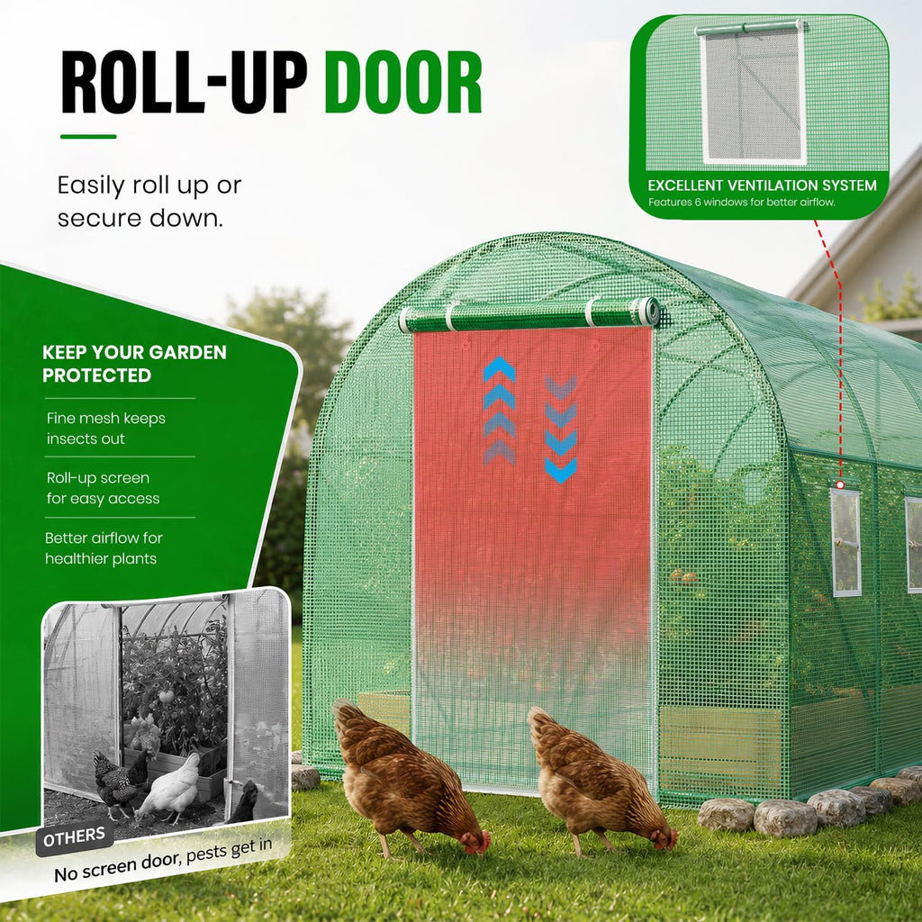 10'x7'x7' green house portable greenhouse large walk-in greenhouses, package contents