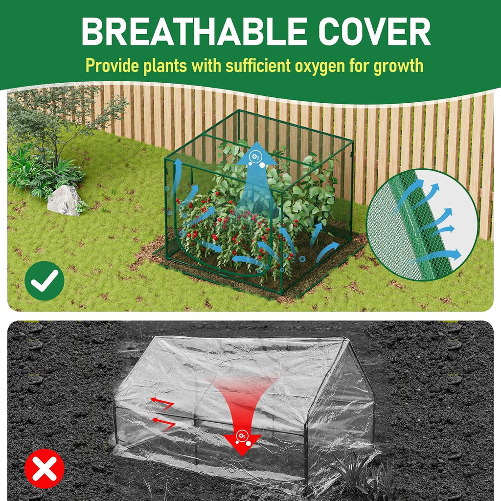 specilite 49x49x39in garden plant netting mesh cover for, close-up detail