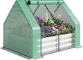 outsunny 4 x 3ft metal planter box with, main product view