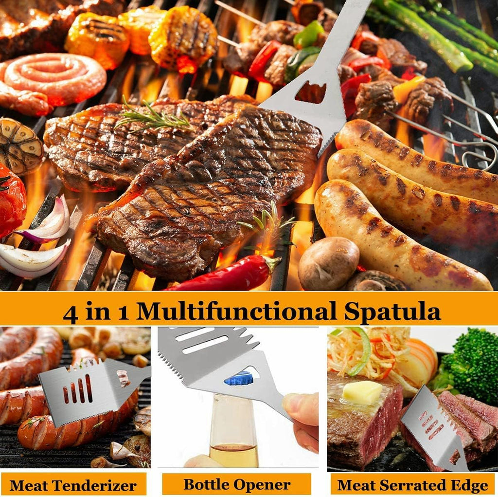 BBQ Grill Accessories Set for Ourdoor,Grilling Set for Men | Barbecue Tool Sets,BBQ Gifts for Men,31PCS Grilling Gifts for Men,Grilling Accessories with Apron for Dad