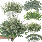 daynight 120 pcs artificial mixed eucalyptus stems bulk, main product view