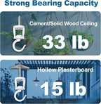 ONIKK Ceiling Hooks for Hanging Plants (6 PCS White), Heavy Duty Metal Plant Hooks, Screw in Hooks for Hanging Birdfeeders, Lamps, Planters, Indoor Outdoor Wall Baskets Hooks up to 33 lbs