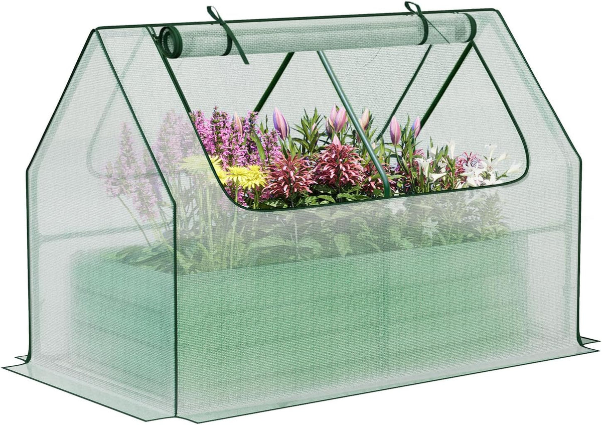 aoodor raised garden bed kit, white, main product view