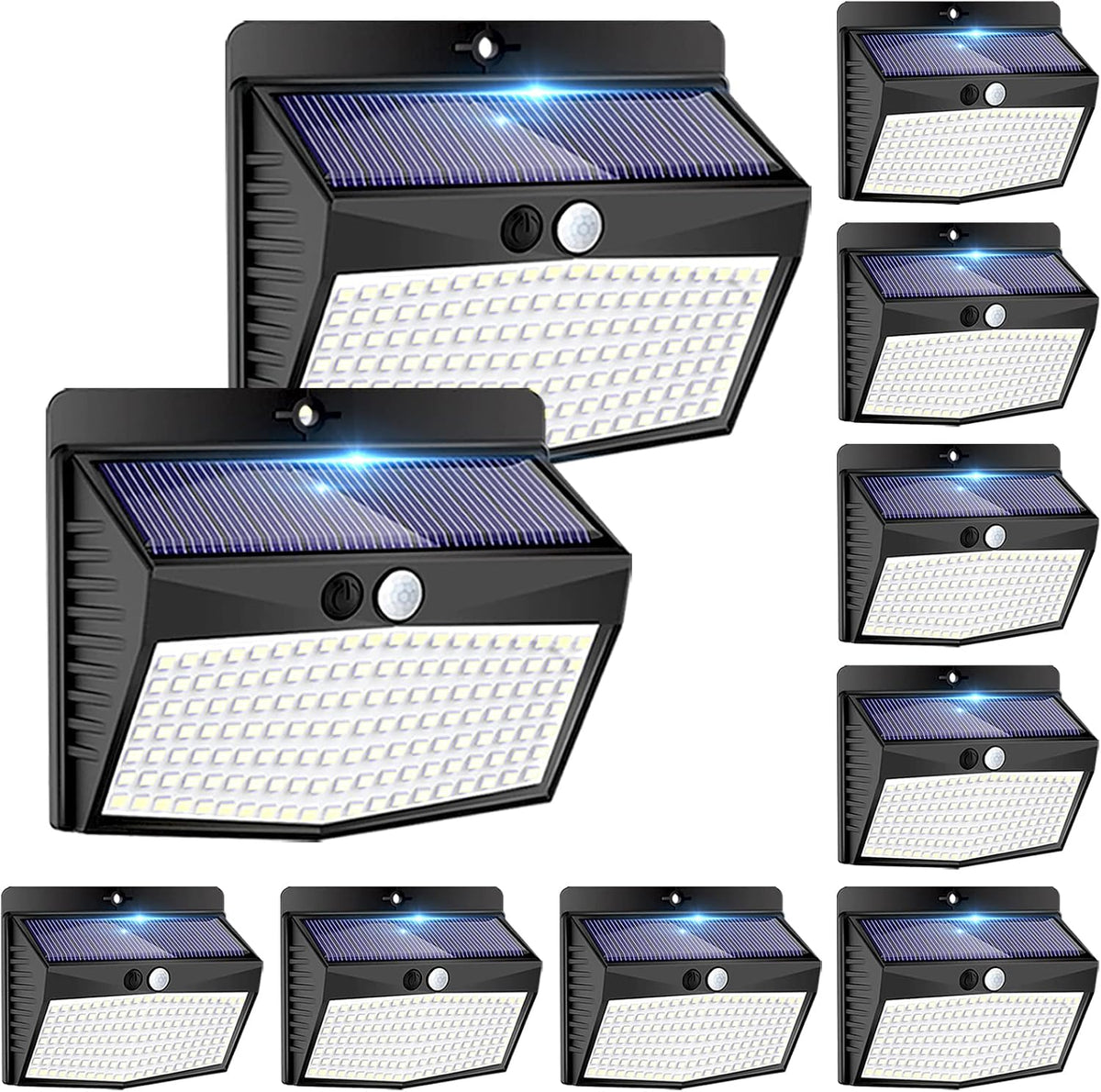 peasur solar motion sensor outdoor light 10pack, 138, main product view