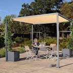 Eden's Decor Straight Flat-Edged Sun Shade Sail Rectangular 9' x 15' Beige UV-Blocking Outdoor Canopy Fabric Cloth Awning for Pergola Patio Garden Backyard Custom Size