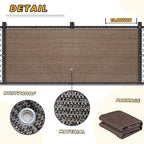 LOVE STORY Balcony Privacy Screen, 2.5'x5' Deck Shield Screen Fence Cover,UV Protection and Weather-Resistant,3 FT Height for Deck, Patio, Backyard, Outdoor Pool, Porch, Railing, Brown