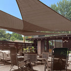LOVE STORY Custom Size 8'x9'x12' Brown Sun Shade Sail Right Triangle Sunshade Fabric Awning Canopy for Patio Backyard Carport Pergola (Customized)