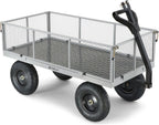 gorilla carts steel utility garden cart, 1000 lb., close-up detail