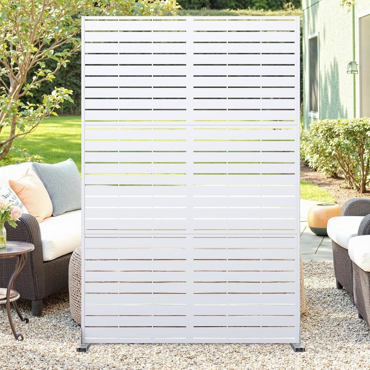 metal privacy screen outdoor, heavy-duty galvanized steel free, main product view