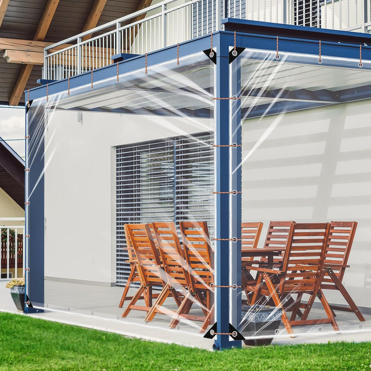 clear plastic tarp 10x10 ft, thickened 20 mil, main product view
